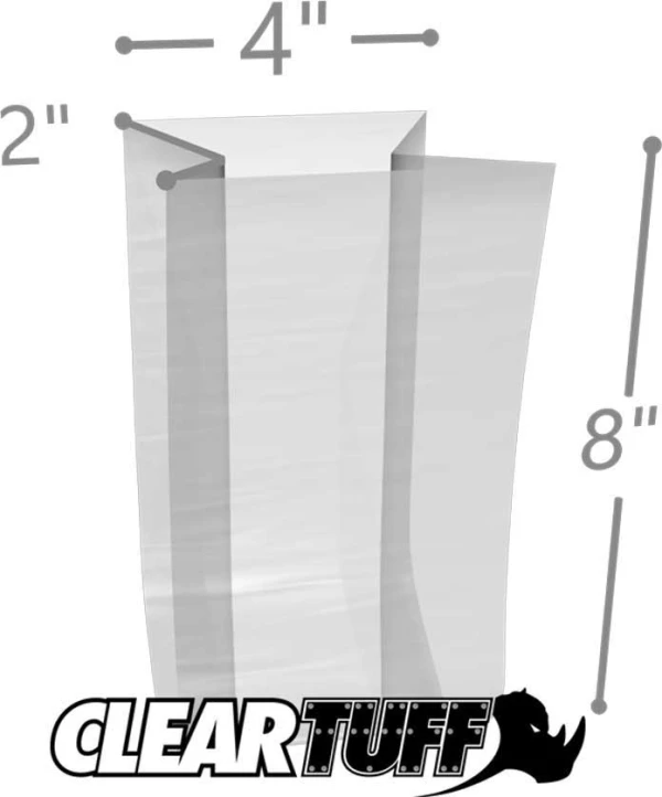 4 x 2 x 8 Gusseted Poly-Bags 1 Mil