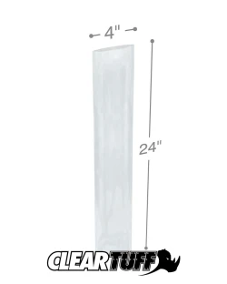 4" x 24" 1.5 Mil Flat Poly Bags