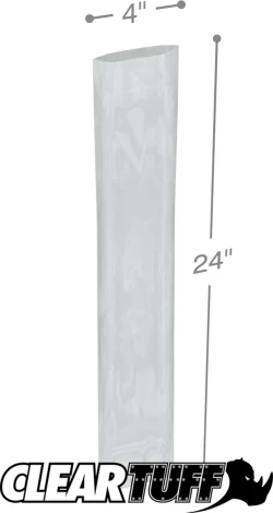 4" x 24" 3 Mil Flat Poly Bags