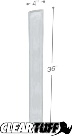 4" x 36" 4 Mil Flat Poly Bags