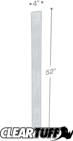 4" x 52" 2 Mil Flat Poly Bags