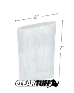 4" x 7" 1 Mil Flat Poly Bags