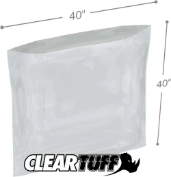 40" x 40" 2 Mil Flat Poly Bags