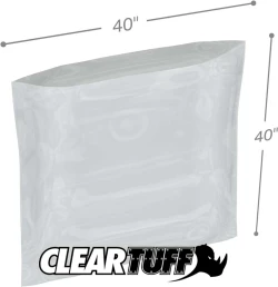 40" x 40" 3 Mil Flat Poly Bags