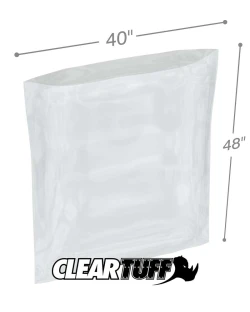 40" x 48" 1.5 Mil Flat Poly Bags