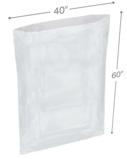 40" x 60" 1.5 Mil Flat Poly Bags