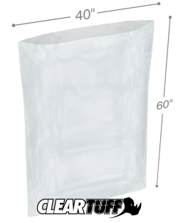 40" x 60" 4 Mil Flat Poly Bags