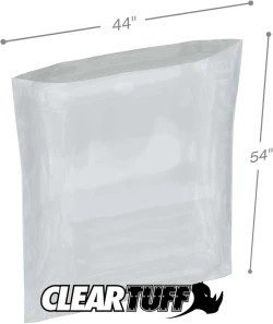 44" x 54" 4 Mil Flat Poly Bags