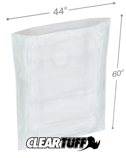 44" x 60" 2 Mil Flat Poly Bags