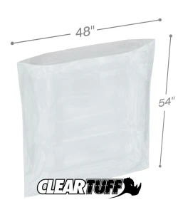 48" x 54" 2 Mil Flat Poly Bags