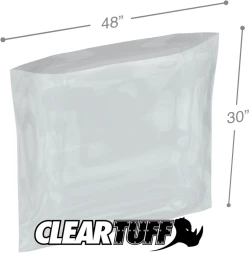48" x 30" 2 Mil Flat Poly Bags