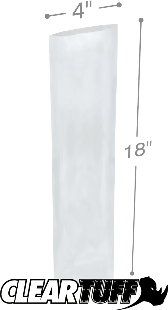 2 Mil 4 x 18 Poly Bags