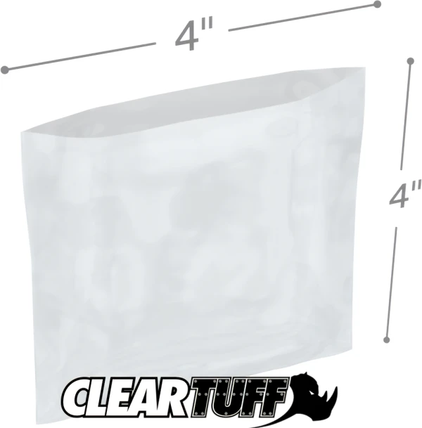 4 x 4 2 mil Poly Bags