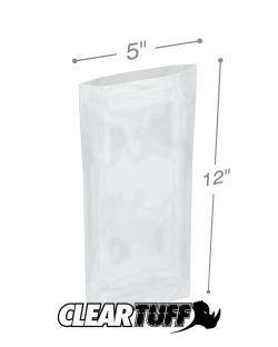5" x 12" 3 Mil Flat Poly Bags