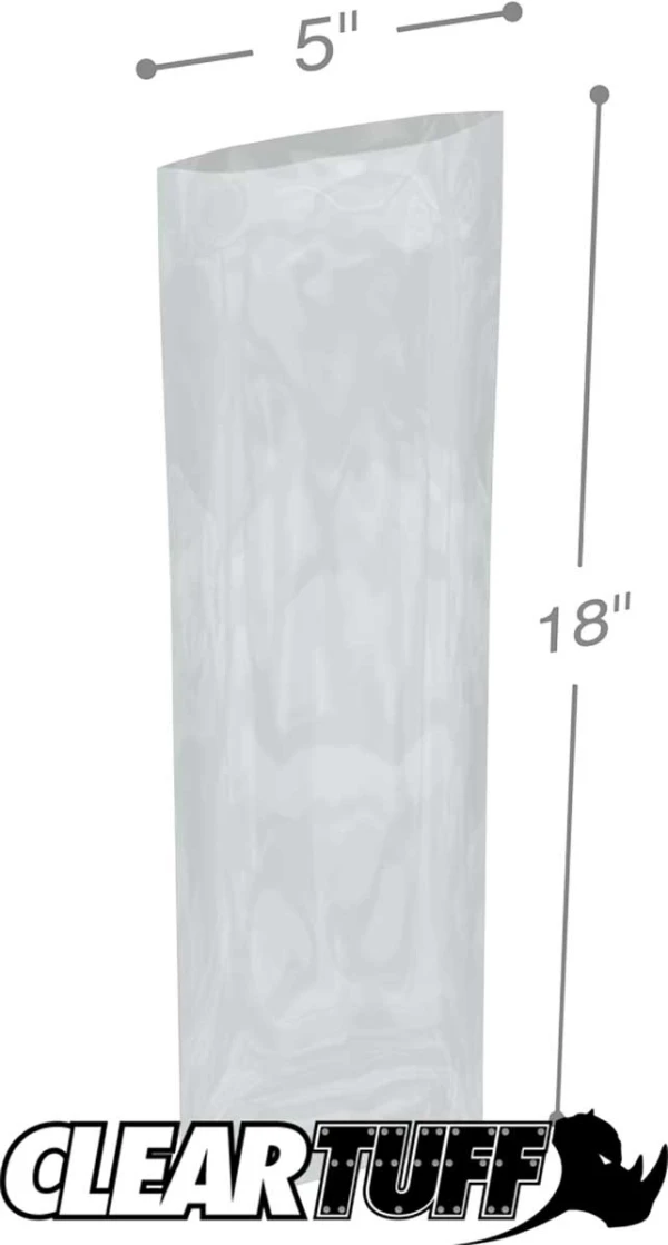 Clear 5 x 18 3 mil Poly Bags