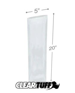 5" x 20" 1 Mil Flat Poly Bags