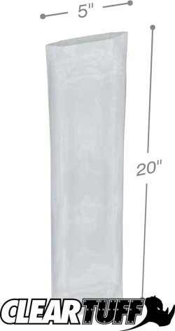 5" x 20" 4 Mil Flat Poly Bags