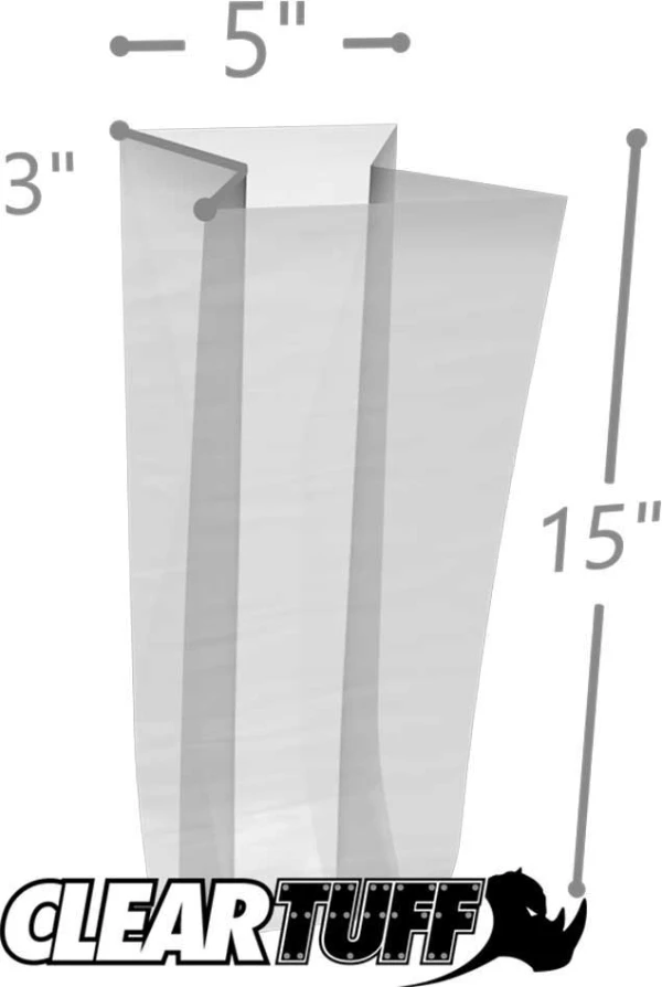 5 x 3 x 15 Gusseted Poly Bags 3 Mil