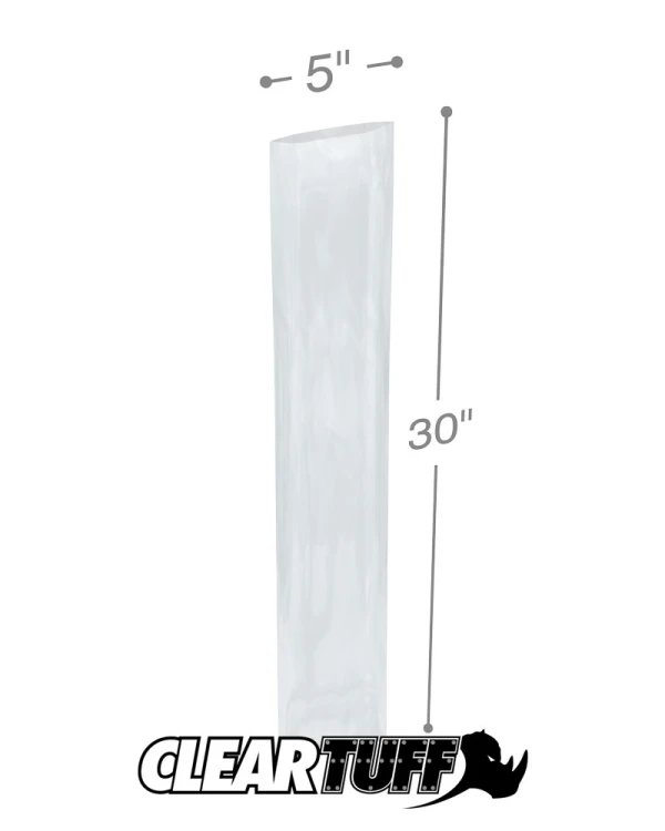 Clear 5 x 30 1.5 mil Poly Bags