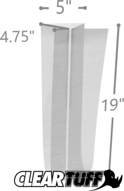 5.5" x 4.75" x 19" 1 Mil Gusseted Poly Bags