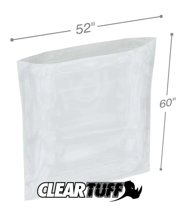 Clear 52 x 60 1.5 mil Poly Bags