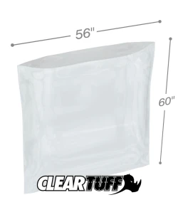 56" x 60" 2 Mil Flat Poly Bags