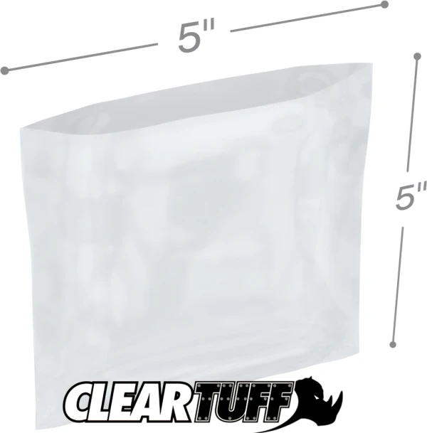 5 x 5 2 mil Poly Bags