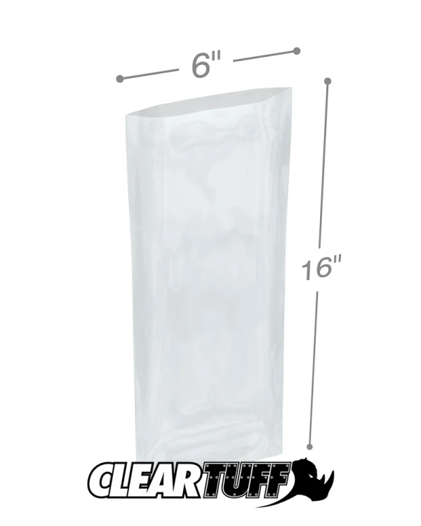 Clear 6 x 16 1.5 mil Poly Bags