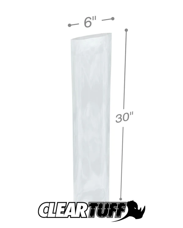 Clear 6 x 30 3 mil Poly Bags