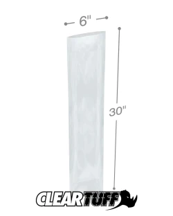 6" x 30" 3 Mil Flat Poly Bags