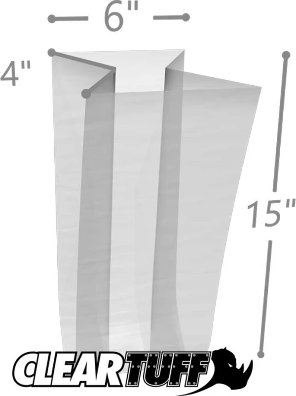 6 x 4 x 15 .001 Plastic Gusseted Bags