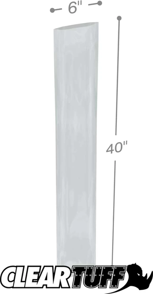 Clear 6 x 40 2 mil Poly Bags