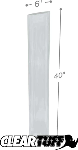6" x 40" 2 Mil Flat Poly Bags