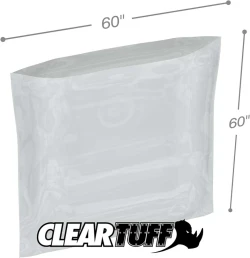 60" x 60" 3 Mil Flat Poly Bags
