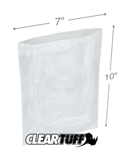 7" x 10" 6 Mil Flat Poly Bags