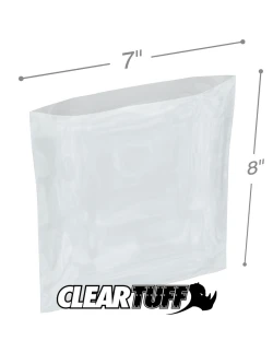 7" x 8" 4 Mil Flat Poly Bags