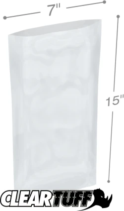 7" x 15" 2 Mil Flat Poly Bags