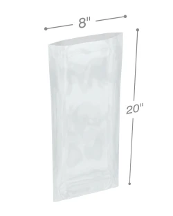 8" x 20" 4 Mil Flat Poly Bags