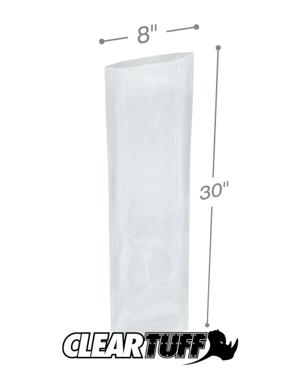 Clear 8 x 30 1.5 mil Poly Bags