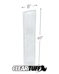 8" x 40" 1.5 Mil Flat Poly Bags