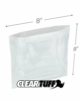 8 x 8 1.25 mil Poly Bags