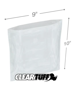 9" x 10" 6 Mil Flat Poly Bags