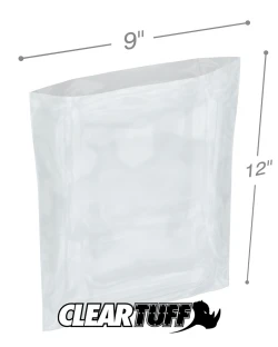 9" x 12" 4 Mil Flat Poly Bags