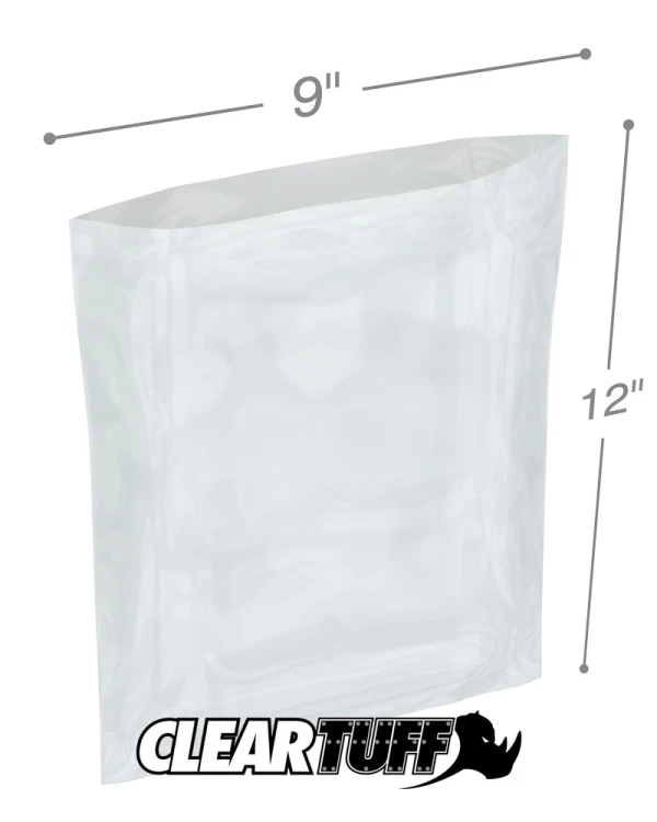 9 x 12 8 Mil Flat Poly Bags