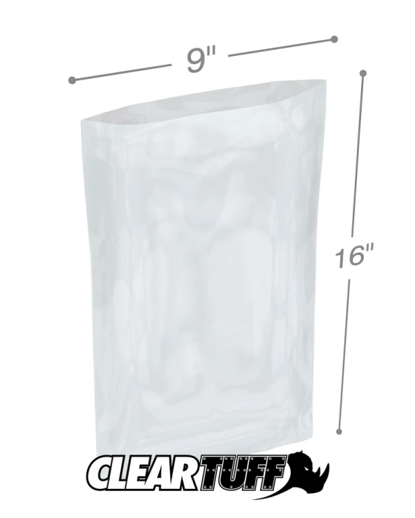9 x 16 1.25 mil Poly Bags