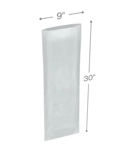9" x 30" 3 Mil Flat Poly Bags