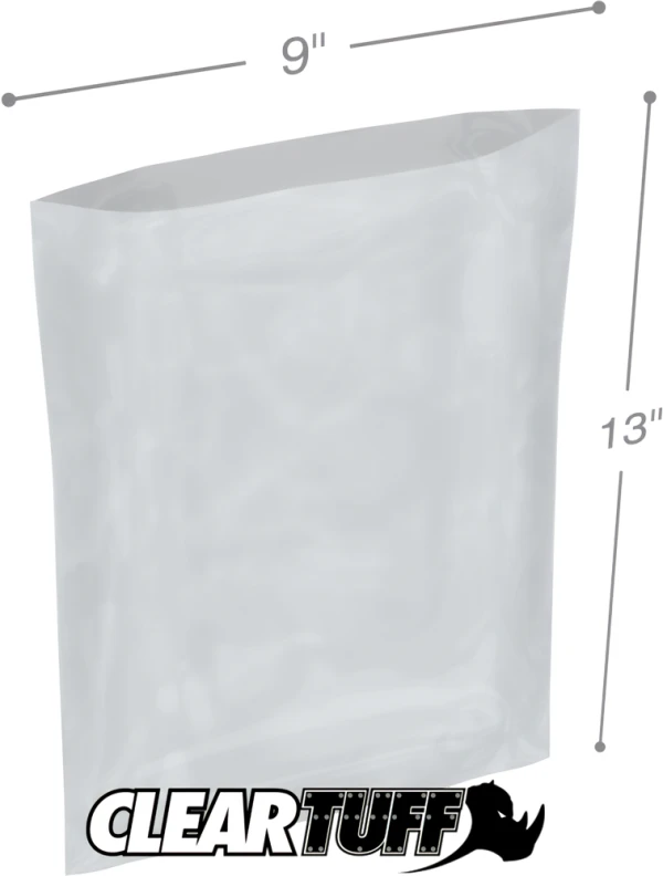 9 x 13 2 mil Poly Bags