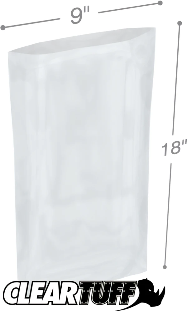 15 x 9 x 24 x 2 mil Clear Eco-Friendly Poly Trash Liners