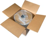 12 x 2200 2 mil Poly Tubing on Rolls in Cardboard Box and Packaged