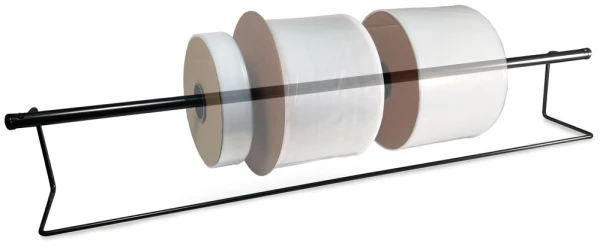 48 inch Poly Tubing Dispenser with Transparent Rolls of Poly Tubing